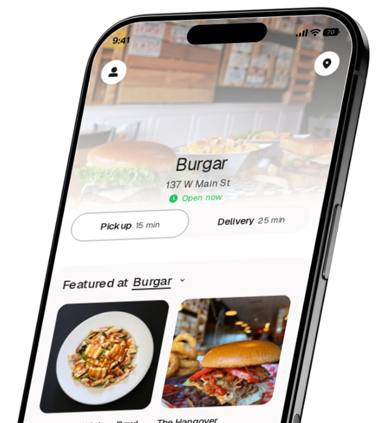 Burgar app preview