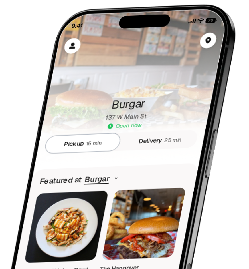 Burgar app preview